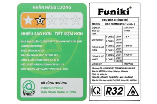 Điều hòa Funiki 18000BTU 1 chiều ga R32 HSC18TMU - Hình ảnh 8
