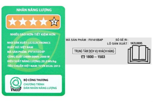 Máy giặt LG Inverter 10 kg FV1410S4P - Hình ảnh 3