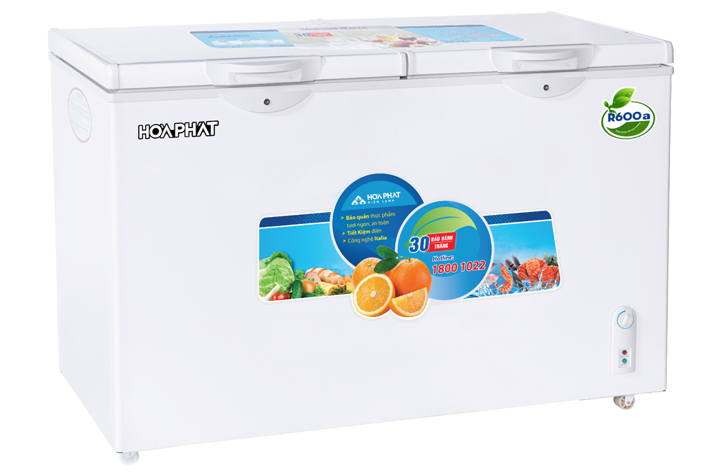 Tủ đông Hòa Phát HCF 506S2N2, tủ mini 2 ngăn 205L dàn nhôm