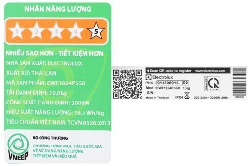 Máy giặt Electrolux Inverter 10 kg EWF1024P5SB - Hình ảnh 9