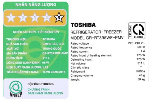 Tủ lạnh Toshiba Inverter 311 lít GR-RT395WE-PMV(06)-MG - Hình ảnh 14