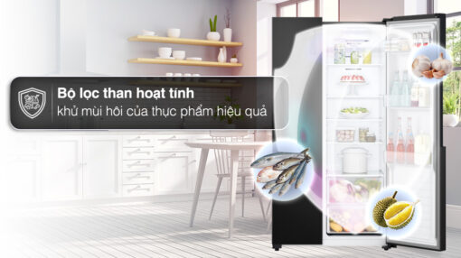 Tủ lạnh Aqua Inverter 550 lít Side By Side AQR-S612XA(CBC) - Hình ảnh 6