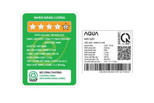Máy giặt Aqua 7.2 kg AWM72-316K(S) - Hình ảnh 5