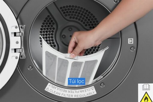 Máy sấy thông hơi Aqua 8 kg AQH-V800H SS - Hình ảnh 7