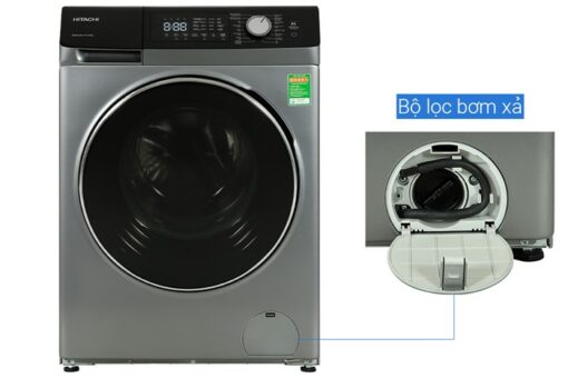 Máy giặt sấy Hitachi Inverter giặt 10.5 kg - sấy 7 kg BD-D1054HVOS - Hình ảnh 7
