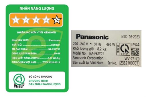 Máy giặt Panasonic 8.2 kg NA-F82Y01DRV - Hình ảnh 5