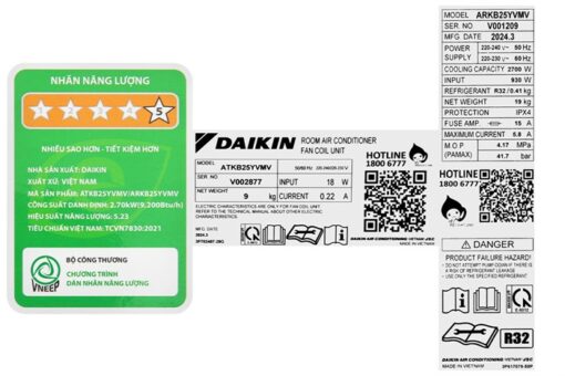 Máy lạnh Daikin Inverter 1 HP ATKB25YVMV - Hình ảnh 8