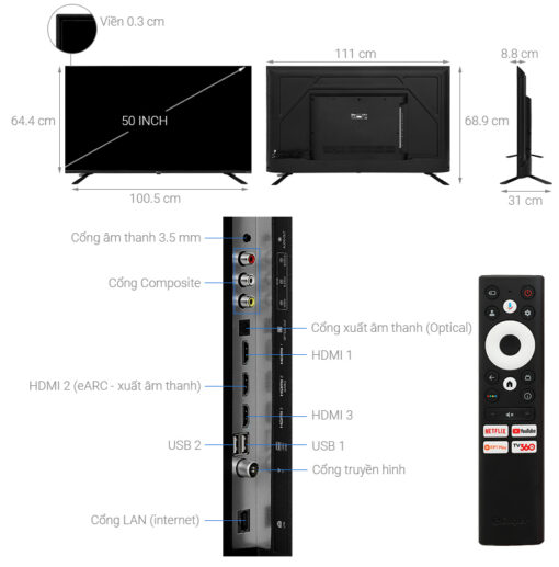 Google Tivi Casper 4K 50 inch D50UGC620 - Hình ảnh 4