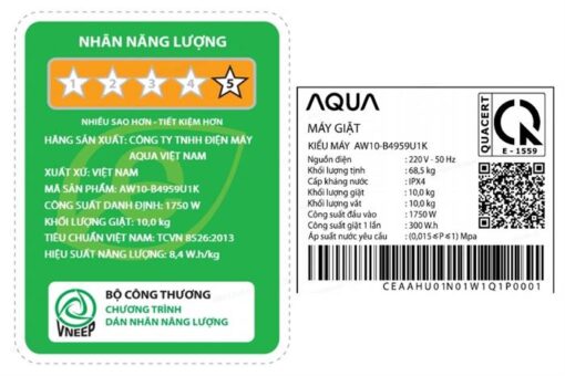 Máy giặt Aqua Inverter 10 kg AW10-B4959U1K(B) - Hình ảnh 6