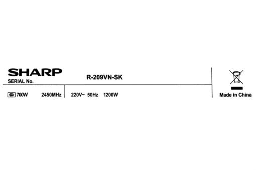 Lò vi sóng Sharp R-209VN-SK 20 lít - Hình ảnh 8