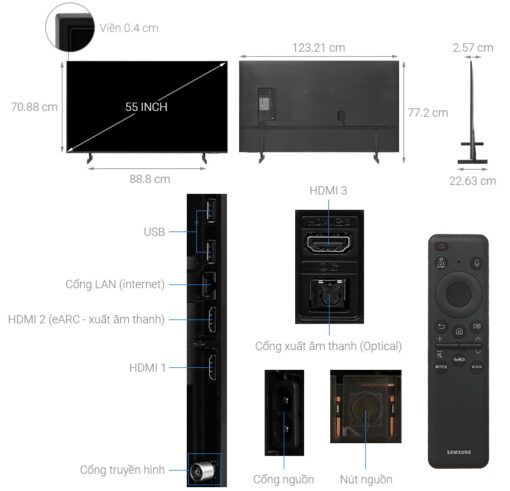 Smart Tivi Crystal UHD Samsung 4K 55 inch UA55DU8000 - Hình ảnh 4